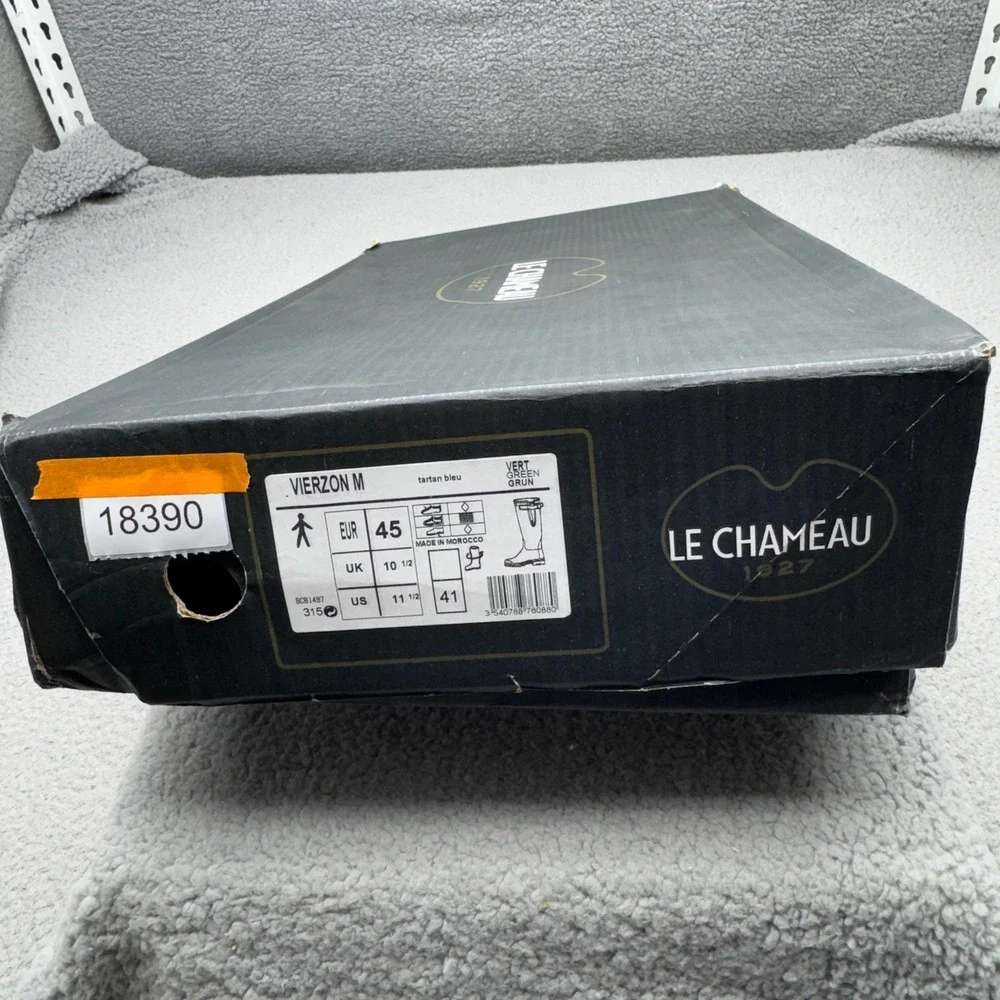 Le Chameau Vierzon M Boots Mens 11.5 Green Rubber Waterproof Rain Wellington